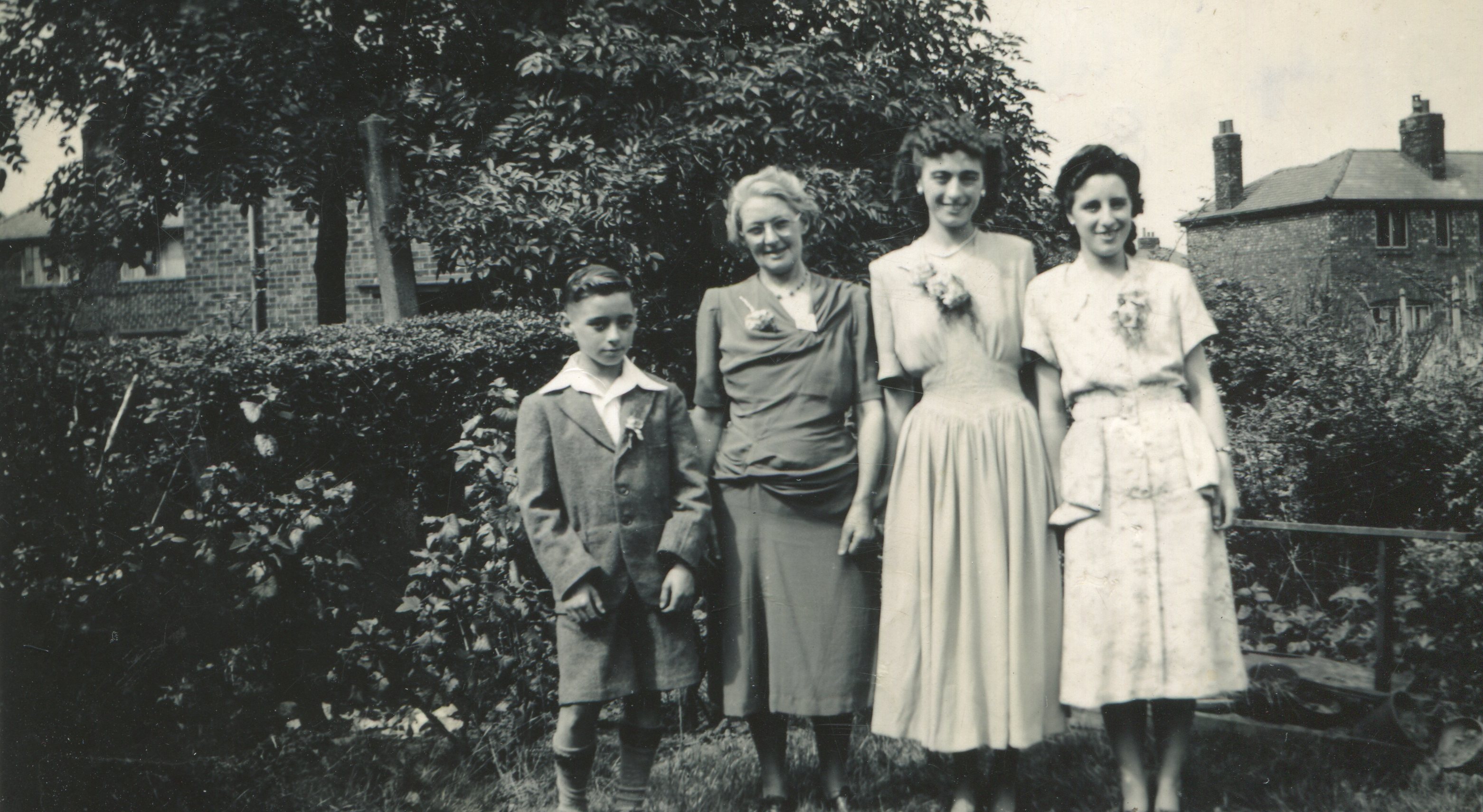 Ted Morgan and his family at Arbor Avenue